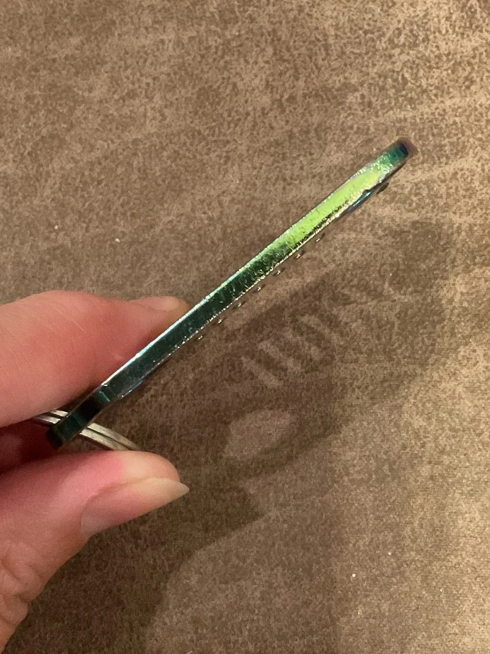 Iridescent Jeep Metal Keychain